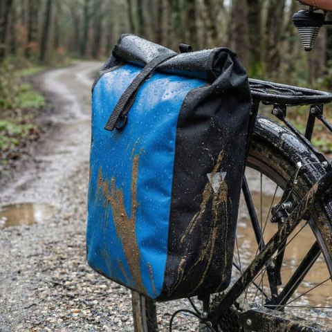 SAKWA TORBA ROWEROWA WODOSZCZELNA TYLNIA NA BAGAŻNIK NIEBIESKA 13,5L XQMAX