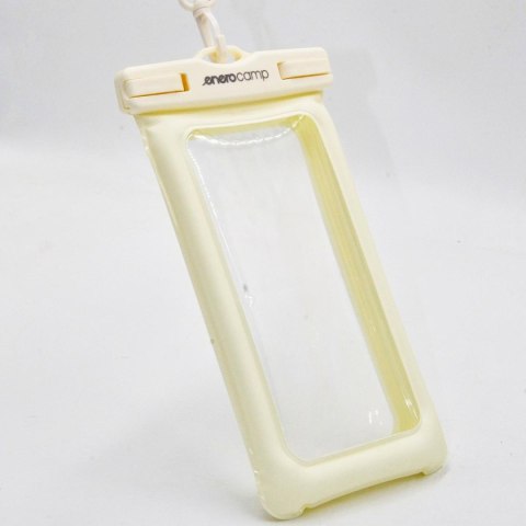 WODOODPORNE ETUI POKROWIEC NA TELEFON 12X22CM TPU PŁYWAJĄCE ENERO CAMP KREMOWE
