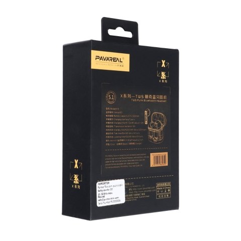 PAVAREAL słuchawki bezprzewodowe bluetooth TWS PA-H15 pomarańczowe