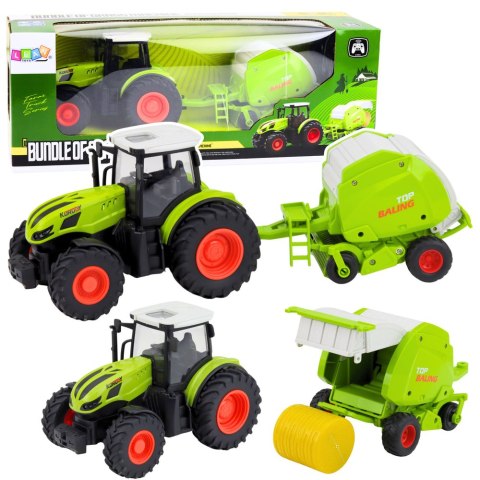 Traktor Rolniczy Farmerski Zdalnie Sterowany RC Z Prasą Do Balotów 1:24