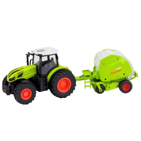 Traktor Rolniczy Farmerski Zdalnie Sterowany RC Z Prasą Do Balotów 1:24