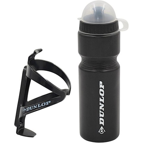 BIDON ROWEROWY DUNLOP 750ML Z KOSZYKIEM CZARNY