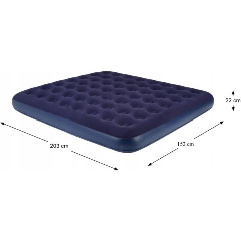 MATERAC FLOKOWANY 2-OSOBOWY QUEEN 203x152x22CM 20256-1