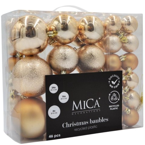 BOMBKA DEKORACYJNA PLASTIKOWA BEZPIECZNA 46SZT MICA COPPER