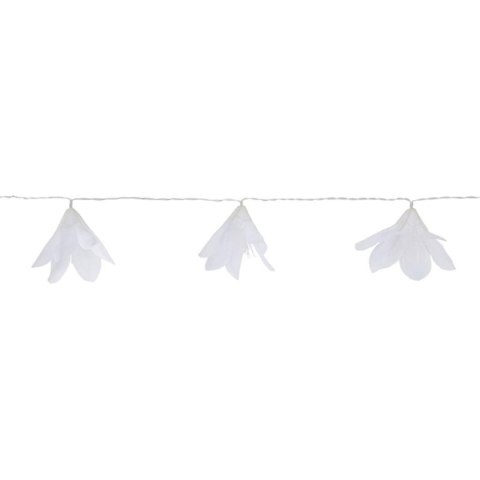 LAMPKI DRUCIKI NA BATERIE GIRLANDA 20 LED KWIATY CIEPŁY BIAŁY