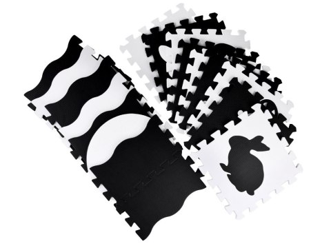 Mata piankowa - Puzzle kontrastowe dla niemowląt ZWIERZĘTA 120x120cm ZA4783