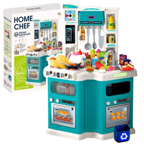 Duża Kuchnia Dla Dzieci Home Chef Dźwięki Gotowania Akcesoria 109 el.