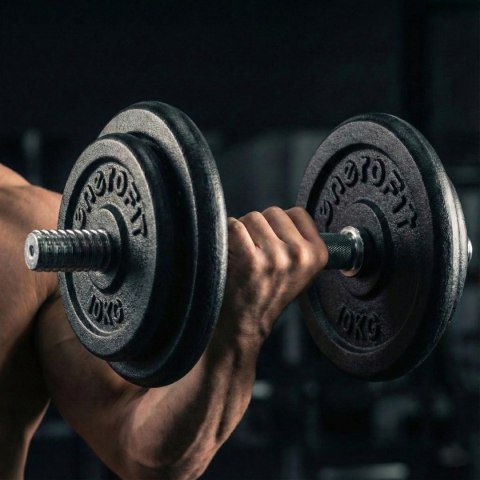 OBCIĄŻENIE ŻELIWNE CZARNE 10 KG ENERO FIT fi26,5