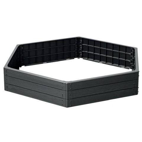 GRZĄDKA RABATKA OGRODOWA OBRZEŻE BASE WOOD 6 ELEMENTÓW ANTRACYT