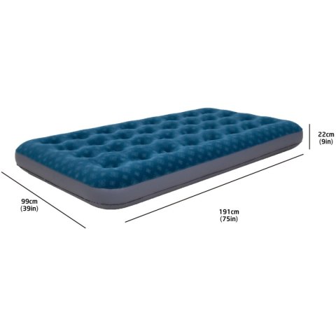 MATERAC FLOKOWANY 1-OSOBOWY Z NADRUKIEM 3D 191x73x22CM 24501