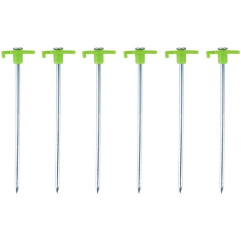 ŚLEDZIE DO NAMIOTU 19CM KPL. 6SZT METAL PLASTIK CAMP ACTIVE