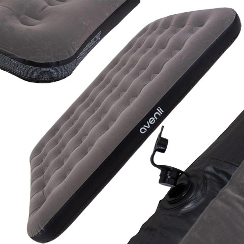 MATERAC FLOKOWANY 2-OSOBOWY SZARY 191x137x22CM 24639