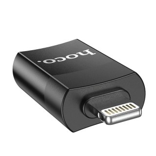 Adapter OTG USB A do Lightning Hoco UA17 czarny