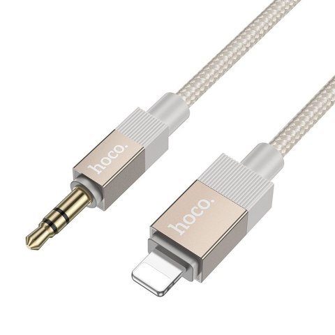 Kabel AUX Jack 3,5 mm (męski) do Lightning (męski) Hoco 1 m UPA32A złoty