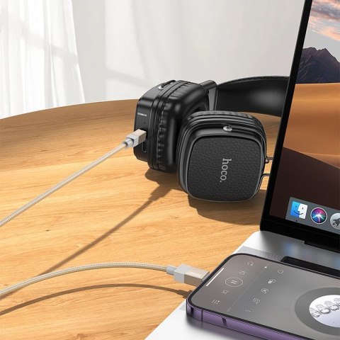 Kabel AUX Jack 3,5 mm (męski) do Lightning (męski) Hoco 1 m UPA32A złoty