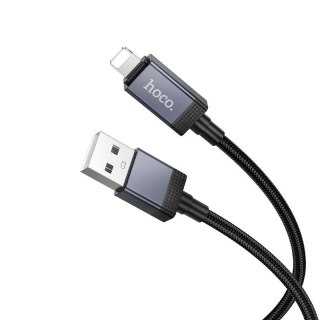 Kabel USB A do Lightning Hoco 2,4A z wyświetlaczem 1 m X118 czarny