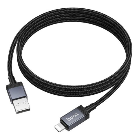 Kabel USB A do Lightning Hoco 2,4A z wyświetlaczem 1 m X118 czarny