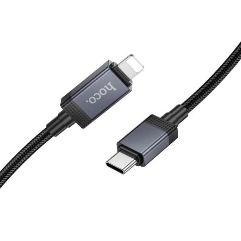 Kabel USB C do Lightning Hoco PD 27W z wyświetlaczem 1 m X118 czarny