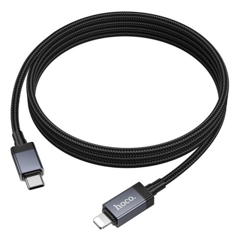 Kabel USB C do Lightning Hoco PD 27W z wyświetlaczem 1 m X118 czarny