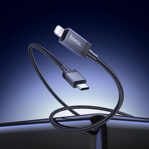Kabel USB C do Lightning Hoco PD 27W z wyświetlaczem 1 m X118 czarny
