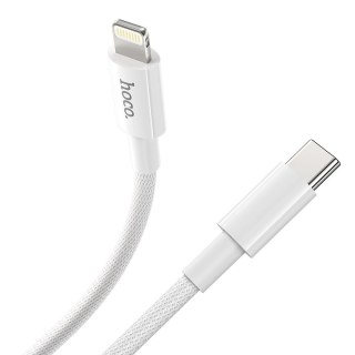 Kabel USB C do Lightning Hoco PD 3A 20W 1 m X56 biały