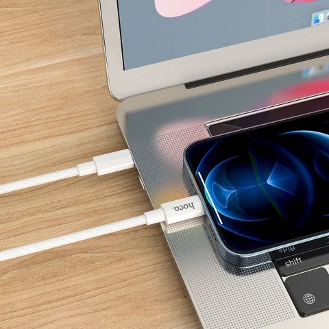 Kabel USB C do Lightning Hoco PD 3A 20W 1 m X56 biały