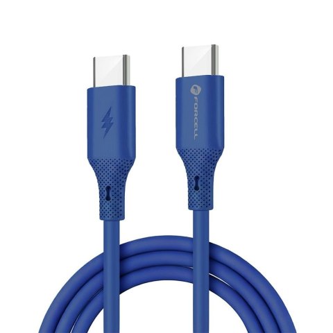 Kabel USB C do USB C Forcell F-Energy QC4.0 PD 5A 100W Silicone 1 m C347 granatowy
