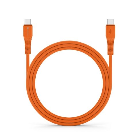 Kabel USB C do USB C Forcell F-Energy QC4.0 PD 5A 100W Silicone 1 m C347 pomarańczowy