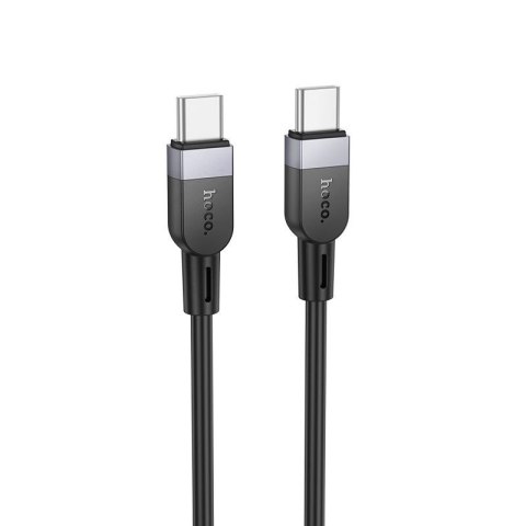 Kabel USB C do USB C Hoco 3A 60W Silikonowy 3 m X109 czarny