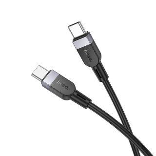 Kabel USB C do USB C Hoco 3A 60W Silikonowy 3 m X109 czarny