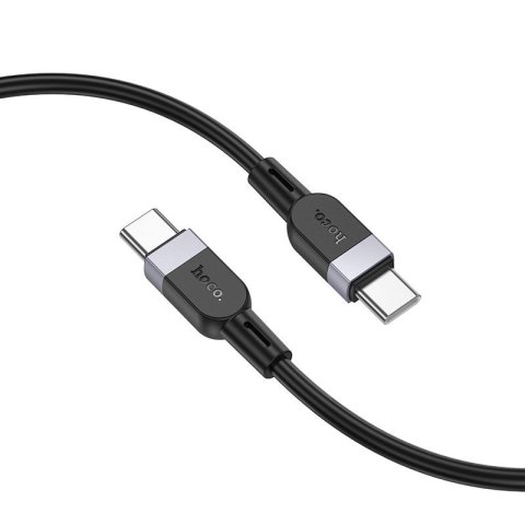 Kabel USB C do USB C Hoco 3A 60W Silikonowy 3 m X109 czarny