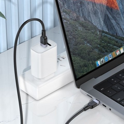 Kabel USB C do USB C Hoco 3A 60W Silikonowy 3 m X109 czarny