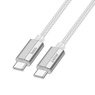 Kabel USB C do USB C Hoco QC3.0 PD 5A 240W 1,8 m U134 szary