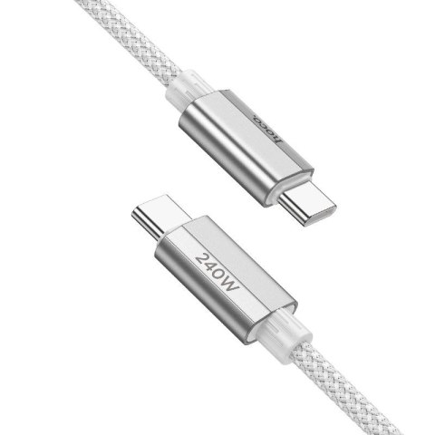 Kabel USB C do USB C Hoco QC3.0 PD 5A 240W 1,8 m U134 szary