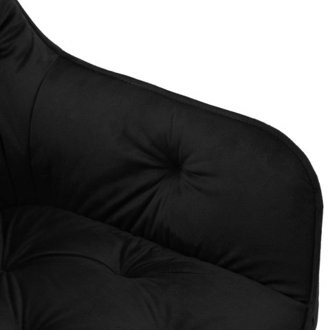 Krzesło welurowe NEVADA VELVET czarne