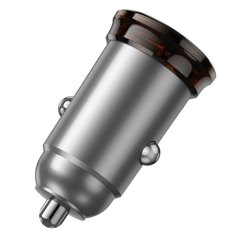 Ładowarka samochodowa Hoco USB A + USB C QC3.0 PD 43W NZ16A szara