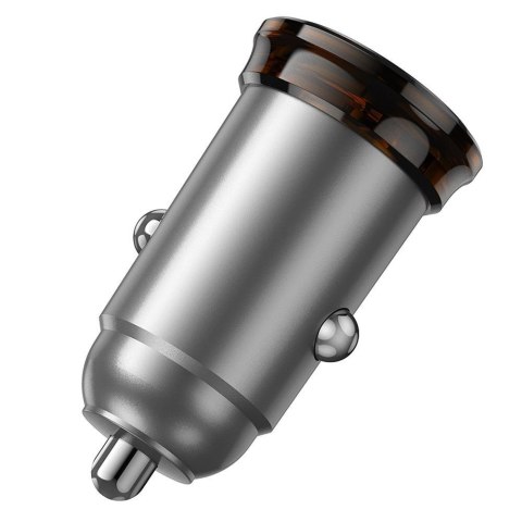 Ładowarka samochodowa Hoco USB C QC PD 30W NZ16 szara