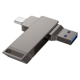 Pendrive 128GB USB 3.2 (USB A + USB C) Hoco UD15 szary