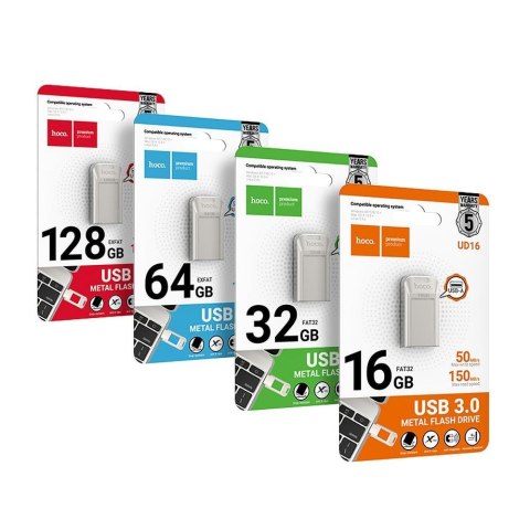 Pendrive 32GB USB 3.0 (USB A) Hoco UD16 nikiel