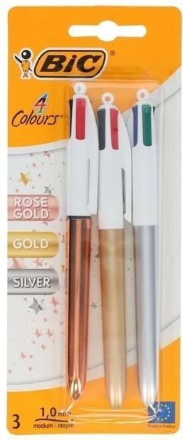 Długopis 4 Colors Shine mix 3szt BIC