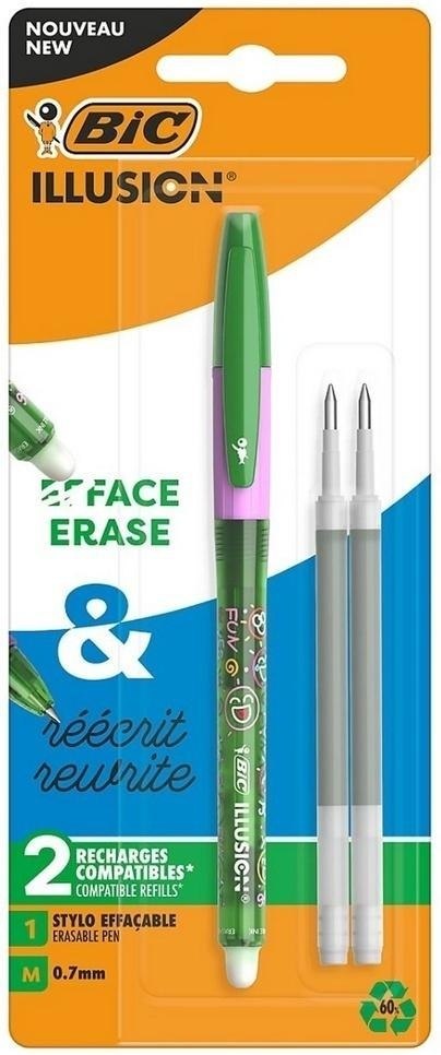 Długopis żelowy Illusion 0,7mm zielony 1+2szt BIC