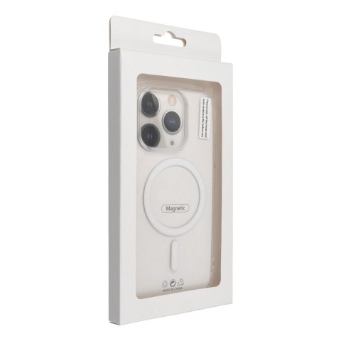 Etui na Samsung S25 Drop Glue Colorful Ring Mag Cover zgodny z MagSafe białe
