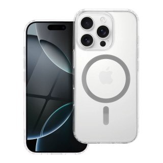 Etui na iPhone 14 Drop Glue Colorful Ring Mag Cover zgodny z MagSafe szare