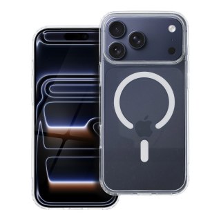 Etui na iPhone 17 PRO MAX Drop Glue Colorful Ring Mag Cover zgodny z MagSafe białe