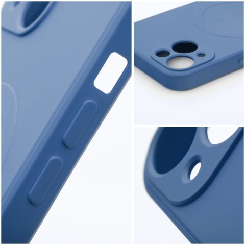 Futerał do iPhone 12 Silicone Mag Cover zgodny z MagSafe niebieski