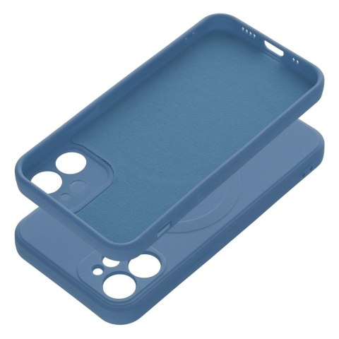 Futerał do iPhone 12 Silicone Mag Cover zgodny z MagSafe niebieski