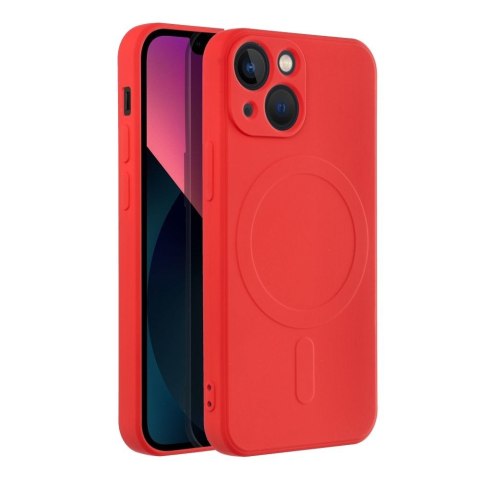 Futerał do iPhone 13 MINI Silicone Mag Cover zgodny z MagSafe czerwony