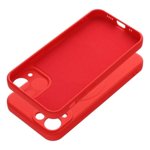 Futerał do iPhone 13 MINI Silicone Mag Cover zgodny z MagSafe czerwony