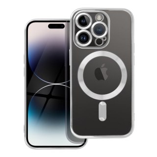 Futerał do iPhone 14 PRO Electro Mag Cover zgodny z MagSafe srebrny