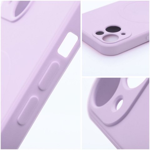 Futerał do iPhone 15 Silicone Mag Cover zgodny z MagSafe różowy